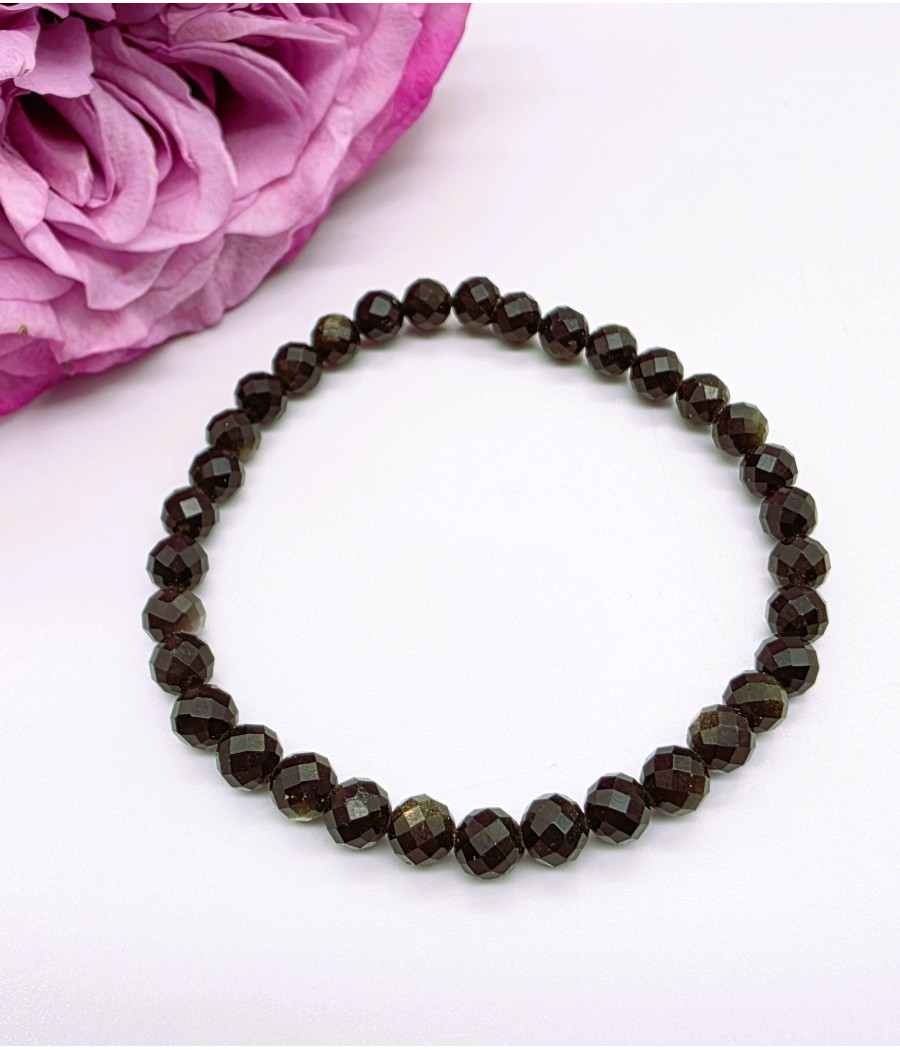 Zlatý obsidián - fazet ø0,6mm